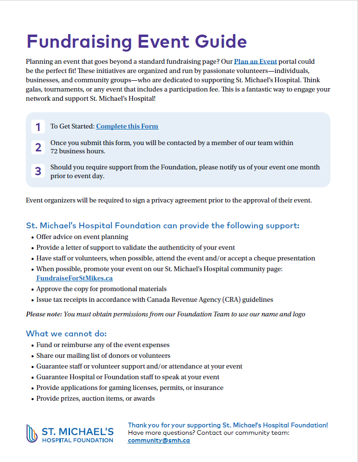 Fundraising Event Guide