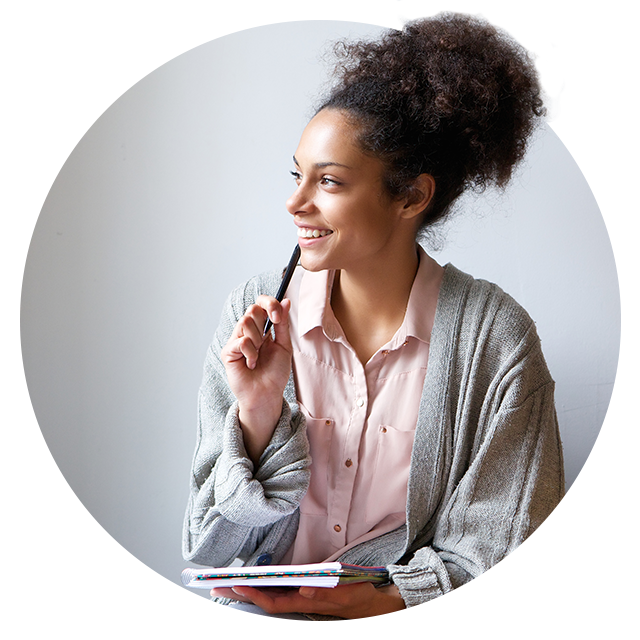 Woman deciding on what type of fundraiser to create