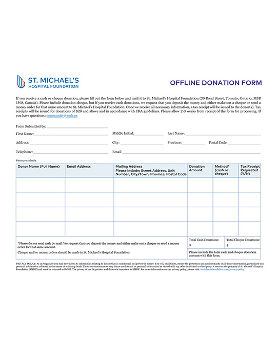Offline Pledge Form