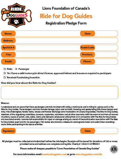 Ride Pledge Form 2026