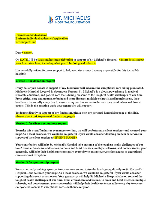 Appeal for Support