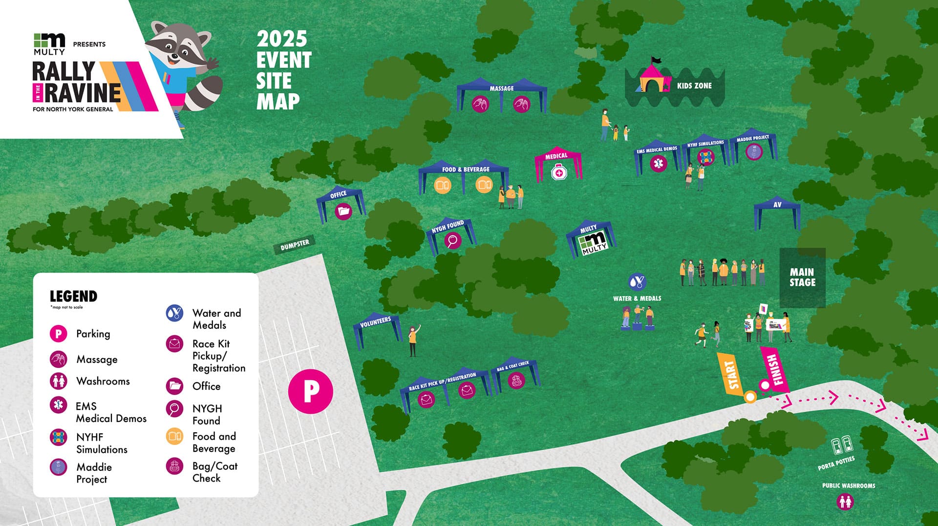 Rally in the Ravine Site Map